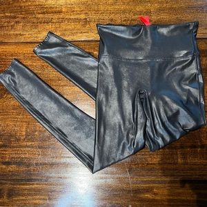 SPANX Faux Leather High Waisted Leggings